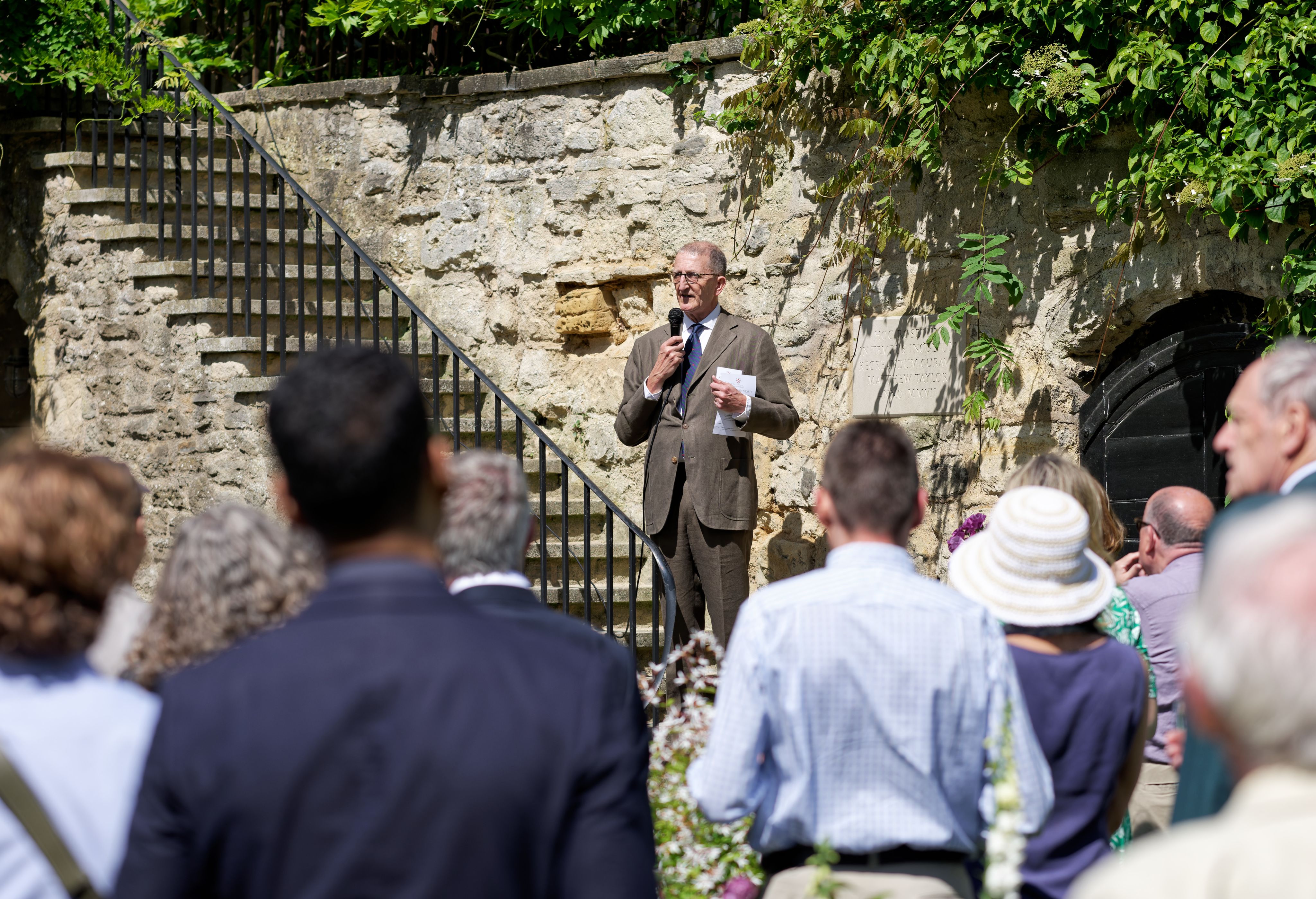 The Provost speaks at the Donors' Garden Party